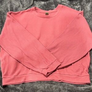 Honeydew USA Ribbed Long Sleeve Tee in Pink